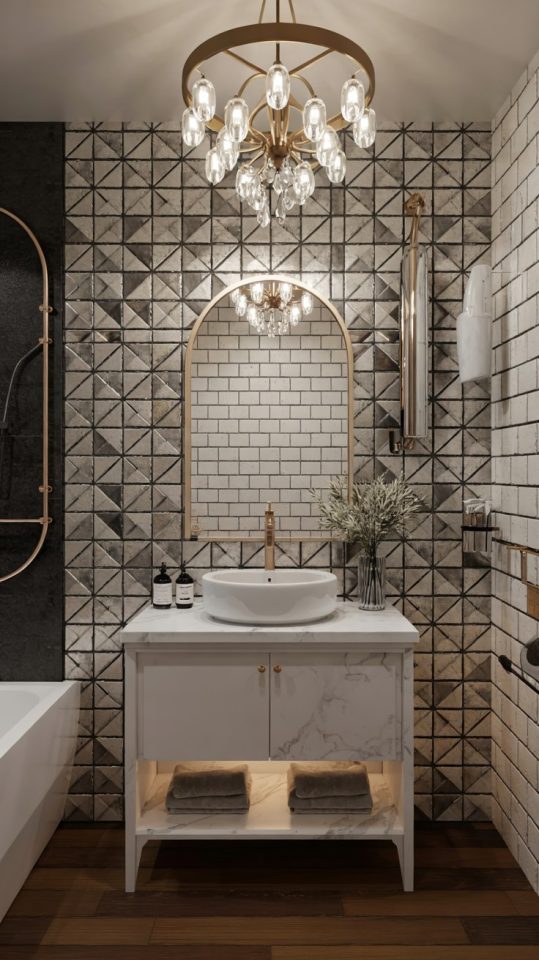 Luxury Bathroom Design: Spa-Inspired Marble and Gold Fixtures for a Calming Retreat