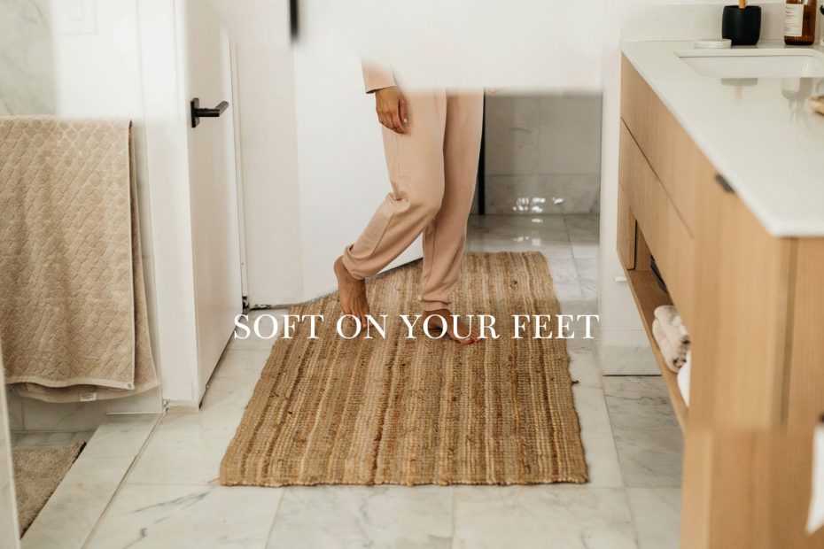 Bathroom Runner Rug Ideas | Waffle Nonslip Mat for Small Spaces | Soft Absorbent Machine Washable