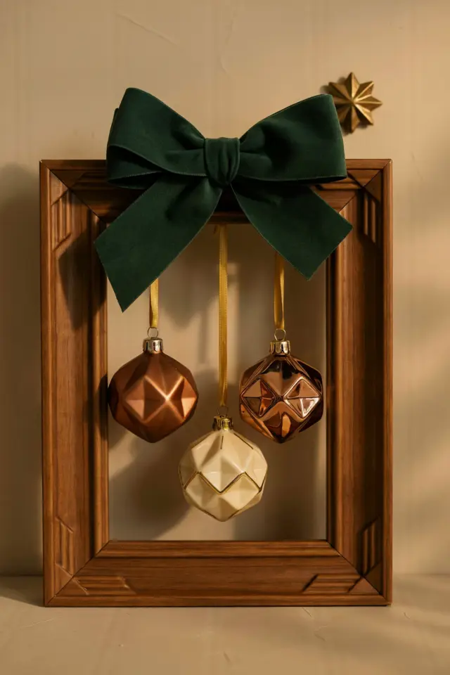 Frame Ornaments for Winter Home Decor | DIY Holiday Wall Art Ideas