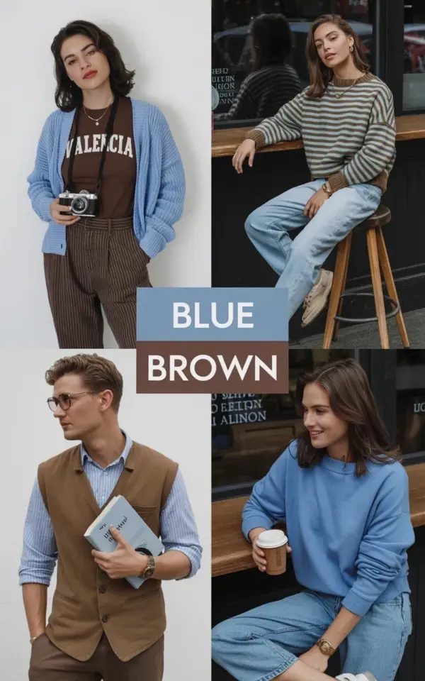 Blue and Brown Spring Outfit Ideas | Casual Style Inspiration for the Season