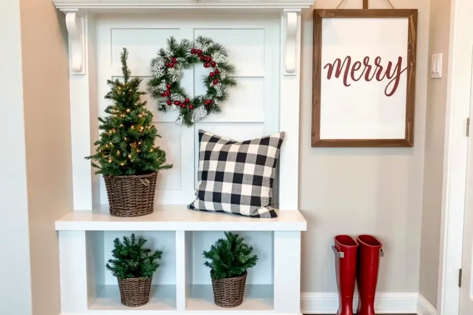 Before & After: Burgundy Christmas Tree Decor for an Elegant Holiday Home