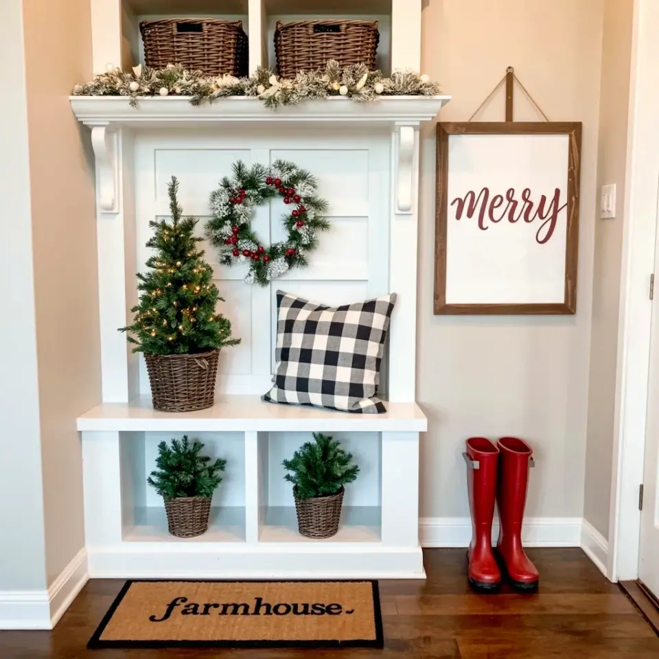 Before & After: Burgundy Christmas Tree Decor for an Elegant Holiday Home