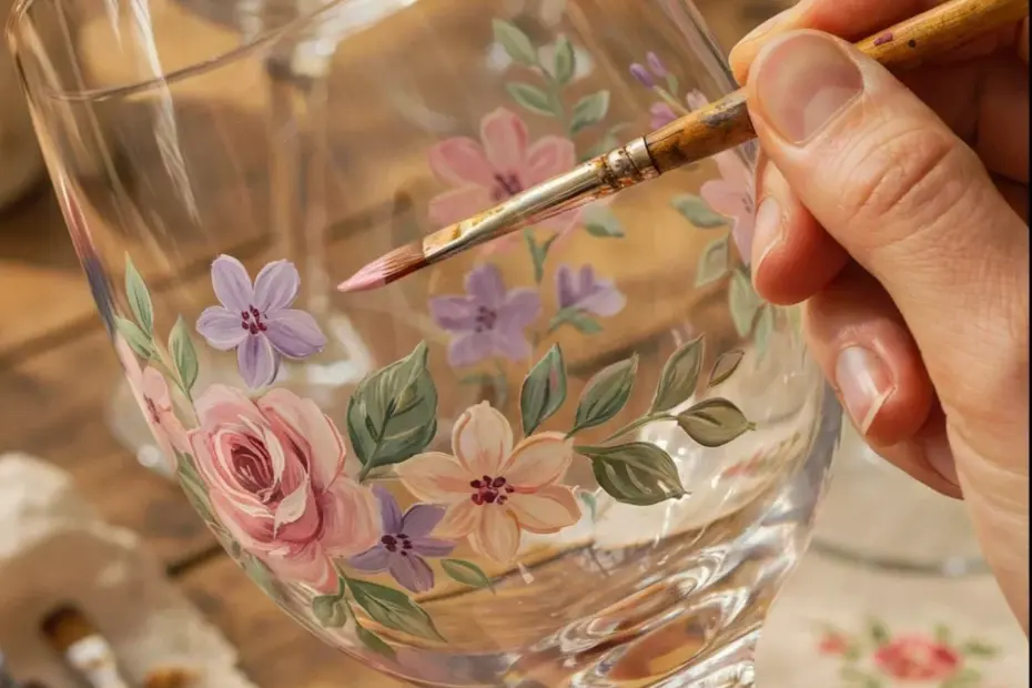 Fall Seasonal Decor Idea: Artistic Wine Glass for Cozy Evenings