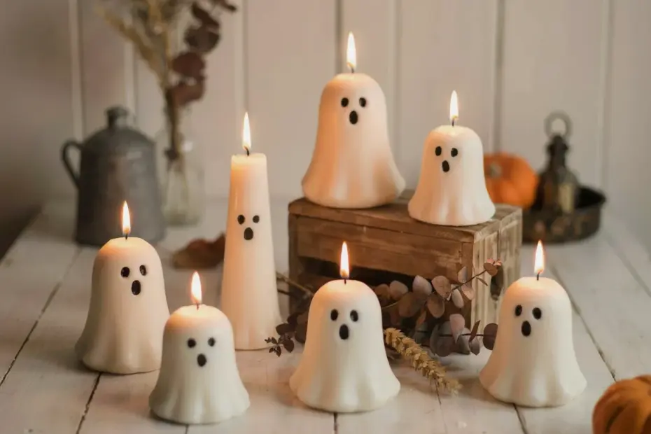 Ghost Candles for Halloween Decor | Cute Autumn Candle & Fall Home Decor Gift