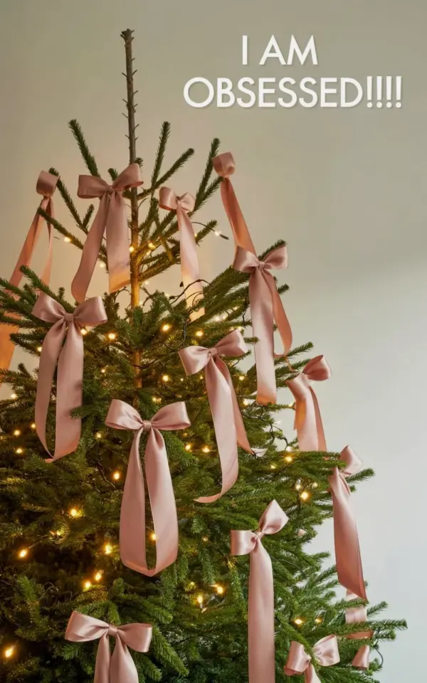 Pink Ribbon Christmas Tree I'm Obsessed With | Cozy Skin Care Routine