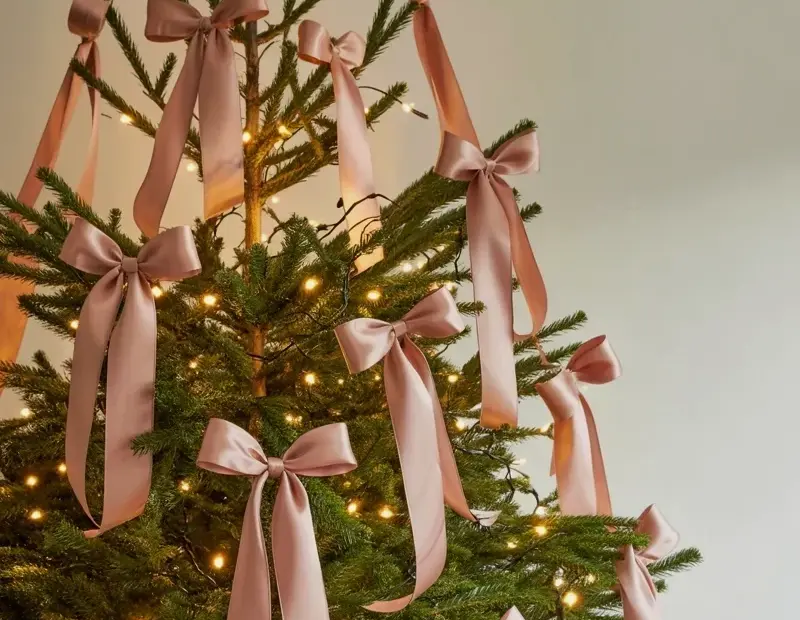 Pink Ribbon Christmas Tree I'm Obsessed With | Cozy Skin Care Routine
